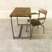 Vintage design industrieel Tubax kindertafeltje met stoel nr 186